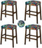 NeColorLife Stool Covers Rectangle Printed,Stretch Waterproof Saddle Seat Covers for Counter Height