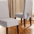 SureFit Duck Cotton Solid Dining Chair Slipcover (Gray Color) - Short Length Relaxed Fit High Back Chair Cover /