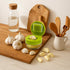 EQUNROY 2 Pcs Garlic Press Stainless Steel,Mini Garlic Chopper,with PeelerCleaning Brush and Scrapers