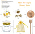 20 Pack 1.5 oz IIKUM Glass Honey Jars, Hexagon Honey Pots with Lids, Wooden Dippers, Bee Pendants, Gift Bags, Thank You