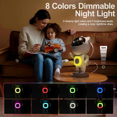yiHuiya Galaxy Projector, Star Projector for Bedroom, Night Lights for Kids Room, Bluetooth Speaker Ceiling Projector