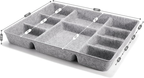 Welaxy Drawer Organizer Trays with 9 Compartments, Multi-Purpose Storage Box for Home Office Desk Closet Bathroom