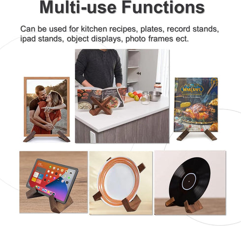 Cross Design Cookbook Stand: Beautiful Wooden Recipe Holder for Kitchen Decor