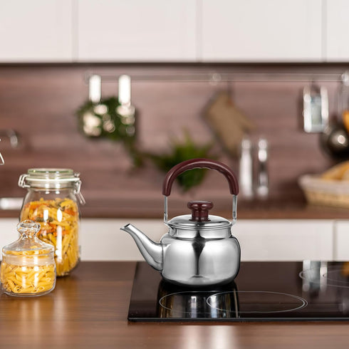 Stainless Steel 500Ml Whistling Tea Kettle with Cool Handle, Efficient Water Boiler for Home, Kitchen, Cafe, Suitable