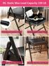 KAOCHA 1 Pack Commercial Bulk Folding Chairs with Padded Cushion, Single Black Steel Metal Frame Foldable Chair