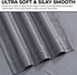 Tribeca Living BAMB300PCSTST 300 TC Rayon from Bamboo Pillow Pair, Standard, Pack of 2, Steel Grey