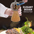 Classical Hand Shake Wood Pepper Grinder Set - Gorgeous Salt Wooden & Acrylic, Ceramic Blades Upgrade Metal Handle,