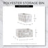 DII Non Woven Polyester Storage Bin, 2 Piece, 11x11x5.5-inch, Starburst Gray