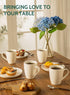 Sweese Set of 4 Porcelain Coffee Mugs - 16 Ounce for Coffee, Latte, Tea, Cocoa, White