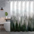 RosieLily Mountain Shower Curtain, Misty Forest Tree Foggy Design Art for Bathroom with Hooks (60 inch Waterproof)