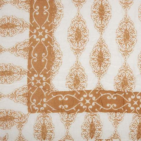 VHC Brands Avani Gold Boho Farmhouse Bedroom Decor - Standard Sham 21x28 for Stylish Home Decor