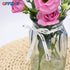 OFFIDIX Glass Vase, Geometric Faceted Design Flower Vase for Weddings, Events, and Home Decor Arrangements.