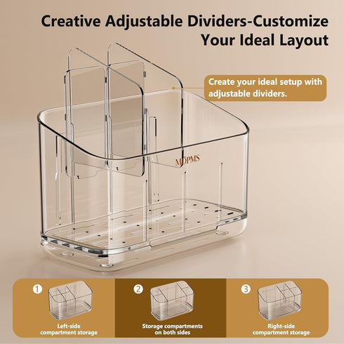 Countertop 5 Toothbrush Holders for Bathroom Organizer, Slots Large Capacity Electric Toothbrush Holder Wall-Mount