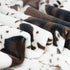 Cozy 60x80 inch Cow Print Blanket Soft Warm Twin Blankets and Throws Bedding Fleece Blanket Flannel Black Bed Blanket