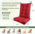 QemoraHome Set Rocking Chair Cushion Waterproof Weather Resistant Tufted with Ties, Non-Slip High Back Chair Pads