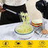 Silicone Pasta Fork, High Heat Resistant Spaghetti Spoon Server with Stainless Steel Handle (Black)