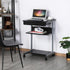 Topeakmart Mobile Compact Computer Desk Cart for Small Spaces, Work Workstation, Writing Desk Table with Drawers