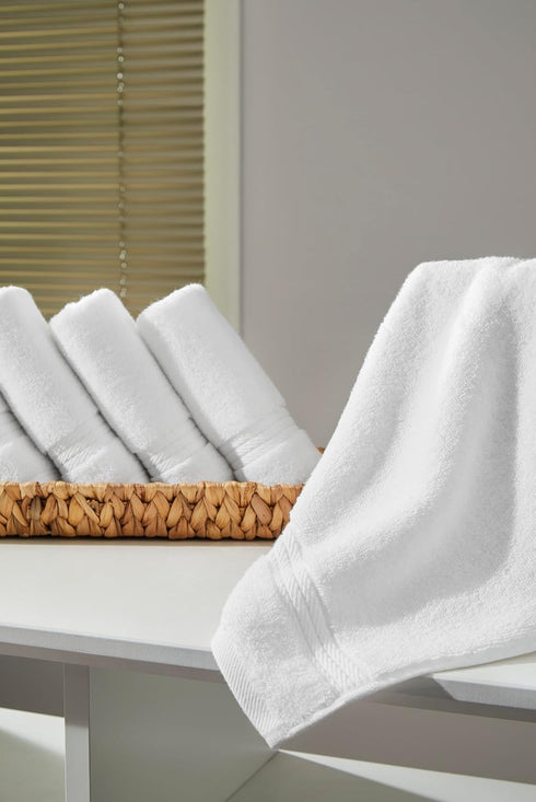 Ozdilek 6-Piece Set 13x13 100% 600 6 Washcloth Turkish Cotton, GSM, Soft, Gentle on Sensitive Skin, Multi-Purpose Use