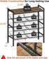 Tigerden 4-Tier Kitchen Fruit and Vegetable Storage Rack, Fruit Basket Stand, Freestanding Snack Display Organizer