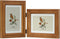 5x7 Double Hinged Picture Frame, 2 Folding Photo Frame, Walnut-colored Pine Wood