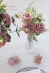 Floroom Artificial Flowers 25pcs Real Looking Dusty Rose Foam Fake Roses for DIY Wedding Bouquets and Home Decorations