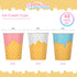 Set Cups,48-Pack 9-oz 3 Gatherfun Ice Cream Party Supplies for Kids & Girls Birthday Paper Baby Shower & Ice Cream