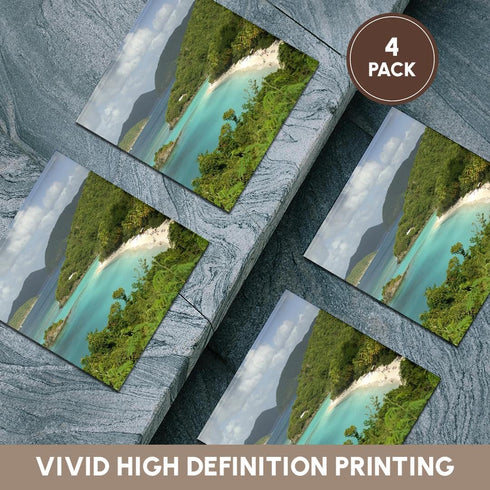 3dRose CST_70005_3 USVI, St. John, Trunk Bay, Virgin Islands NP CA37 CMI0147 Coasters, Set of 4