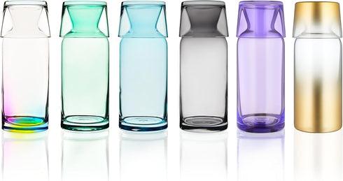Set, 23.6 Oz Bedside Water Carafe and Glass - Water Decanter Bedside with Glass - Nightstand Water Carafe and Glass
