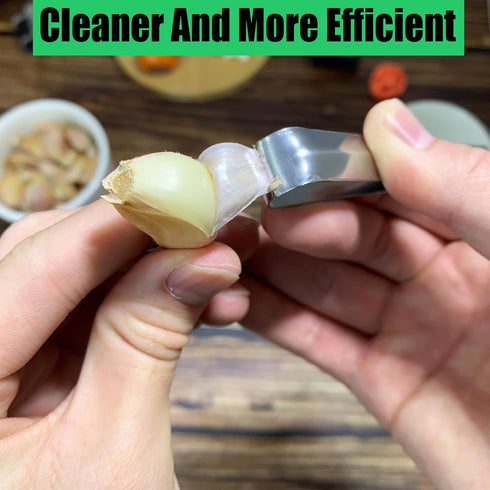 JuGeoZhi 3 Set Garlic Peeler - Pcs Garlic Skin Remover Stainless Garlic Tweezers Easy Faster Kitchen Tools