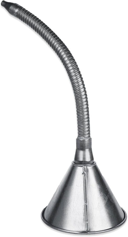 Funnel King 94460 1 Qt Galvanized Funnel with 14'' Flexible Spout - Multicolor