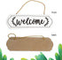 Wooden Welcome Sign for Rustic Farmhouse Decorations, Wall Hanging Welcome Sign for Front Door, White Rustic Wooden