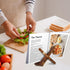 Cookbook Stand for Kitchen, Wooden Recipe Book Holder for Counter, Rustic Acacia Brown Stand