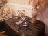 Black Lace Tablecloth Round Overlay, 70" for Halloween Party, Easter, Fireplace, and Mantle Cover Decoration