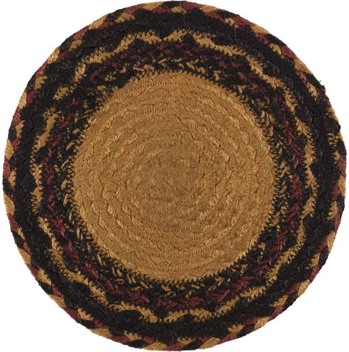 VHC Brands Heritage Farms Tan Crow Jute Trivet, Primitive Tabletop & Kitchen
