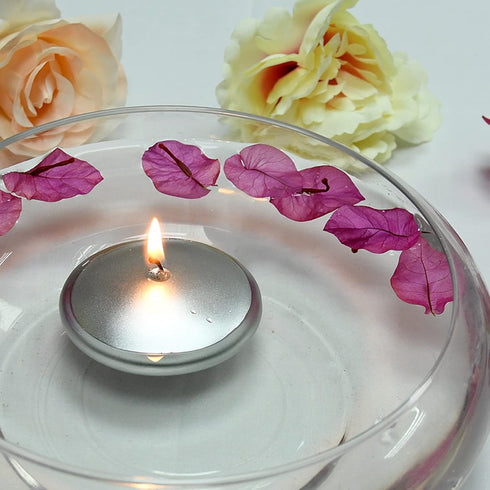 3 Inch Metallic Silver Floating Candles