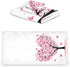 Set 3 Sets Pfrewn Pink Flowers Heart Tree Towels of Romantic Love Spring Trees Butterfly Bathroom Towel Soft Absorbent