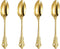 KEAWELL Luxury 6.3" Teaspoons, 18/10 Stainless Steel, Gorgeous Small Spoons for Stirring, Mixing, Dessert (Gold)