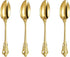 KEAWELL Luxury 6.3" Teaspoons, 18/10 Stainless Steel, Gorgeous Small Spoons for Stirring, Mixing, Dessert (Gold)