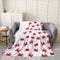 Crab Silhouette Flannel Fleece Blanket Throw Size,Super Soft Cozy Red Crab Plush