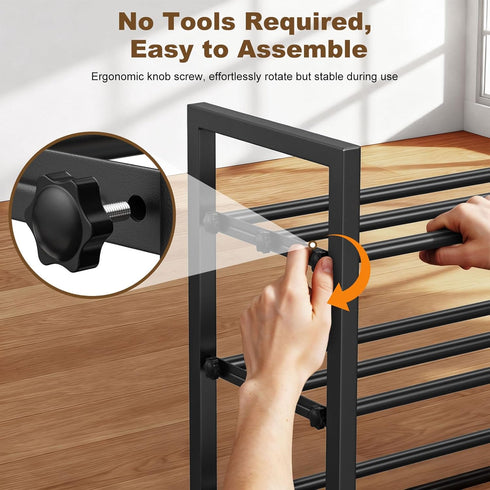 3-Tire Closet, 17"-31" 6-12 Roylvan Expandable Shoe Rack for Adjustable Free Standing Shoe Shelf Storage Fits Pairs
