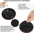 THECOSKY Set 6 Sleek Absorbent Coasters with Holder Silicone Cup Mat with Removable Felt Insert Non-Slip, Non-Stick