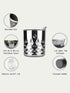 Drinco 10oz Stainless Steel Tumbler, Vacuum Insulated Whiskey Glass, GULT Diamond Design