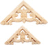 MUXSAM 4Pcs Wood Carved Appliques Onlays - Unpainted Wooden Corner Carvings for Wall Door Mirror Cabinet Decor,