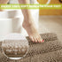 Non-Slip Bathroom Rugs, Quick Drying Chenile Bath Mat, Absorbent Microfiber Floor Carpet, 47" x 17", Brown