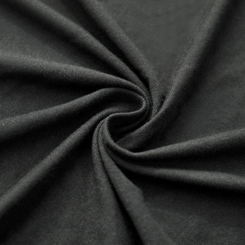 COSMOPLUS Twin Fitted Sheet Only, 4 Way Stretch Micro-Knit, Snug Fit for Standard Mattress and Air Bed, Black