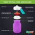 3.5 oz Purple Squeasy Snacker Spill Proof Silicone Reusable Food Pouch - for Both Soft Foods and Liquids - Water, Apple