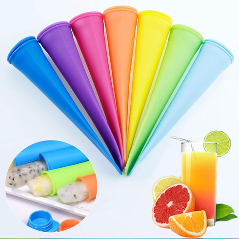 8 Frozen PCS Popsicles Molds, Reusable Multi Colors Popsicle Maker with Lids for Kids, Baby Popsicle Tubes for DIY