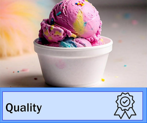 4 MM-4J6/6JL (100, 4 Mr Miracle Ounce Foam Cup with Vented Lid in White. Hot and Cold Foods. For Ice Cream, Yogurt