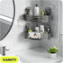 2 BREIS Corner Shower Caddy Suction Cup, PCS No Drilling Shower Shelves with Hooks, Powerful Upgraded Suction Bathroom