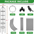 6.7FT Plants,81Metal Garden Obelisk Trellis for Climbing Plant Support Tower,Heavy Duty Thickened Tube,Rustproof Black